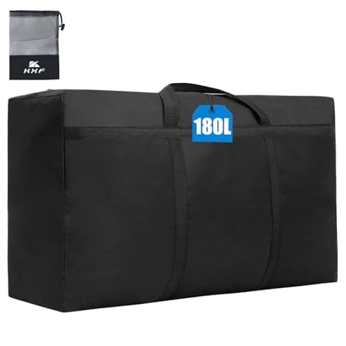Image of KXF 180L Extra Large Storage Bag Waterproof Heavy Duty Moving Bag Sturdy Space Saver Saving Organiser Underbed Storage Organizer Large Clothes Box Packing Boxes for Duvet Blankets Bedding