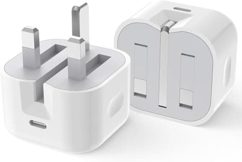 Image of USB C Plug,Apple Plug USBC iPhone Charger 20W USB-C Power Adapter UK Folding Fast Charge for i Phone 17 Pro Max Air 16e 16 Plus Pro Max 15 14 13 12 11 Watch iPad A16 10th 11th,Fold Type C Port Plugs