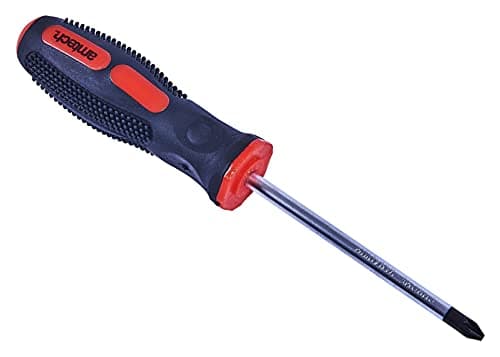Image of Amtech – No.2 Phillips Screwdriver, Chrome Vanadium Blade, Magnetised Tip to Reduce Drops, Soft-Grip Handle, 100mm (4")