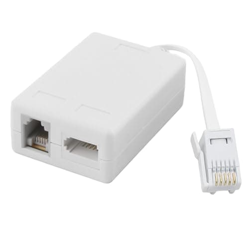 Image of ADSL Filter Microfilter for Phone/Broadband BT Plug to ADSL RJ11 Broadband Internet Microfilter Splitter Connector, Internet and Telephone Splitter for BT Sky Talktalk Wifi Modem Fax