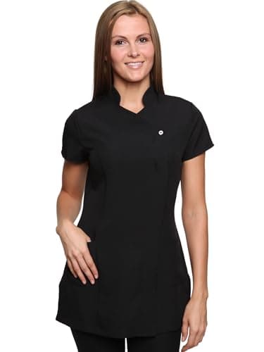 Image of Mirabella Health & Beauty Women's Freya Beauty Tunic Uniform Black 14 UK