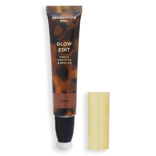 Image of Revolution Pro, Glow Edit, Cream Contour & Bronze, Face Contour Wand, Sculpts & Defines Face, Lightweight Creamy Formula, Matte Finish, Dark, 15ml