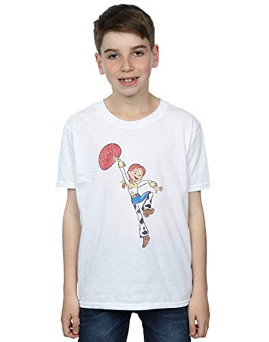 Image of Disney Boys Toy Story 4 Jessie Jump Pose T-Shirt White 9-11 Years