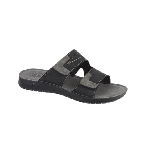 Image of Urban Jacks Men's Rockie Lightweight Slip-On Mule Sandals (Black, UK Footwear Size System, Adult, Men, Numeric, Medium, 9)