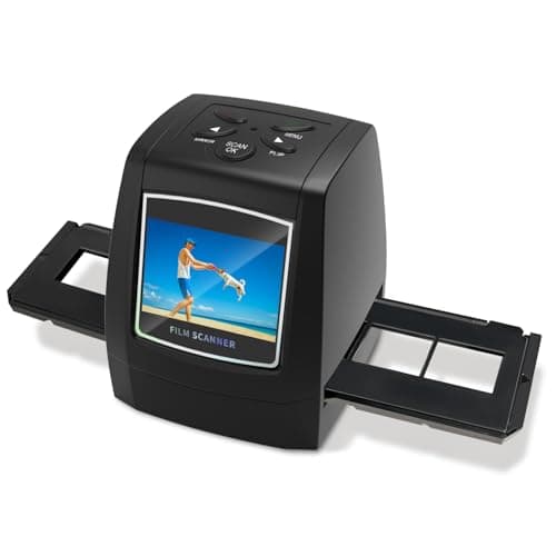 Image of Mini Digital Film & Slide Scanner – Converts 35mm Negatives & Slides to JPEG Images – Includes 2.4 LCD Screen – Easy Load Film Adapters