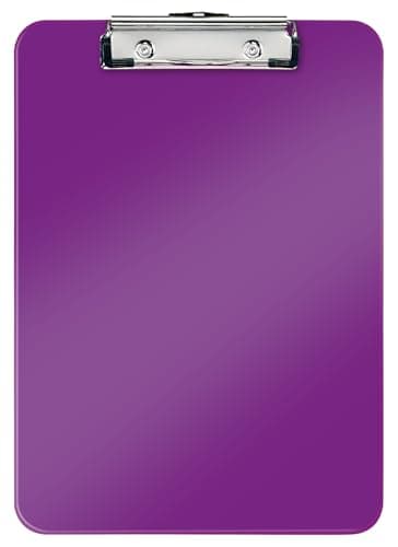 Image of Leitz 39710062 A4 Clipboard, Rigid Plastic, WOW Range, Purple
