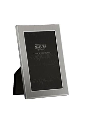 Image of 4" x 6" Plain Satin Silver Classic Photo Frame Gift Present 24146