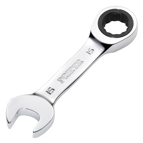 Image of Draper 27909 HI-TORQ Metric Stubby Ratchet Combination Spanner, 15mm