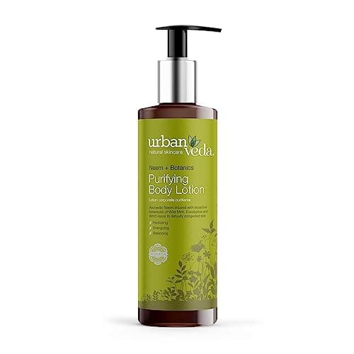 Image of Urban Veda Tea Tree Body Lotion | Oil Control Moisturiser for Oily Skin | Purifying Acne Cream with Witch Hazel | Vitamin E Cream Moisturiser | Body Lotion Women & Men | 250 ml