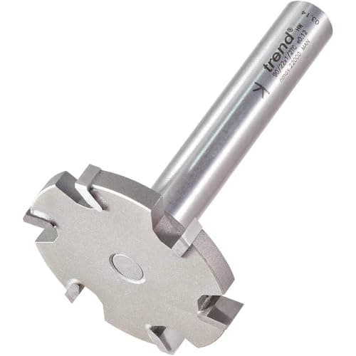 Image of Trend Professional Six Wing Trimmer Router Cutter, 1/2 Inch Shank, 52.3mm Cut Diameter and 6.5mm Cut Length, 90/22X1/2TC