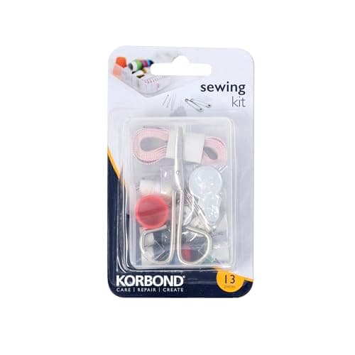 Image of Korbond Sewing Kit - 15 Piece Essential Sewing Kit for Repairs and Projects