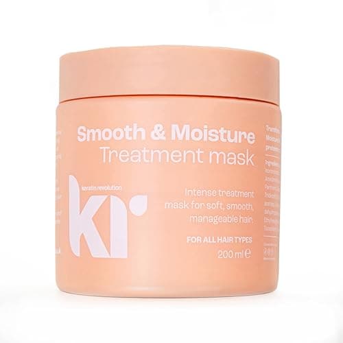 Image of Keratin Revolution Smooth & Moisture Treatment Mask 200ml - Deep Hydrating Mask for Dry, Frizzy & Damaged Hair - Keratin-Infused Conditioning Treatment - for Soft, Smooth, Manageable & Shiny Hair
