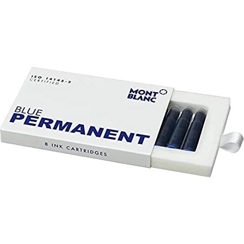 Image of Montblanc INK CART PERMANENT BLUE 1PACK=8CART PF BRAND