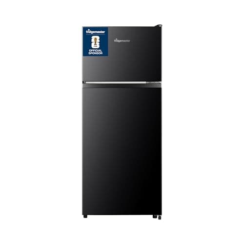 Image of Fridgemaster MTM48120EB 48cm Freestanding Top Mounted Fridge Freezer - 124-Litre Capacity with Adjustable Thermostat - Reversible Door - LED Lighting - 4 Star Freezer Rating - White - E Rated