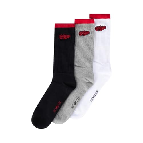Image of A.C. Milan Calzini Socks, Black/Grey/White (Urban), 39-42