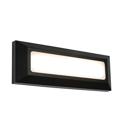 Image of Severus Black Finish Direct Warm White LED Outdoor Landscape Guide Pathway Driveway Wall Light IP65 Rated