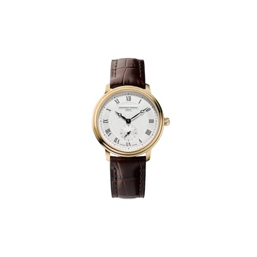 Image of Frederique Constant Women's Slimline Stainless Steel Quartz Watch with Leather Strap, Brown, 14.05 (Model: FC-235M1S5)