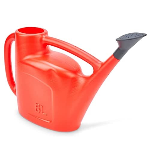 Image of ACCURATE - 6L Red Watering Can with Detachable Sprinkler Rose Head | Lightweight for Indoor & Outdoor Use