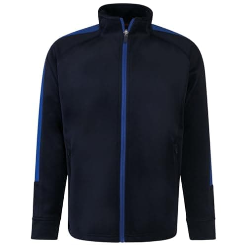 Image of Finden & Hales Childrens/Kids Knitted Track Top (9-10 Years) (Navy/Royal Blue)