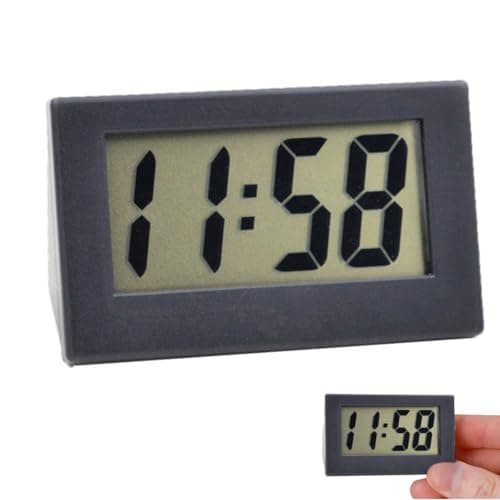 Image of Small Travel Digital Clock,Digital Clock Battery Powered Only,Small Di/gital Clo/ck,Bedside Clock,LED Di/gital Desk Clo/ck,Clo/cks for Bedrooms,Travel Alarm Cl/ock,Bedside Cloc/k Digi/tal(Black)