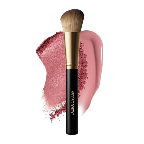 Image of LAURA GELLER Angled Blusher Brush - Vegan Makeup Brush with Dense Bristles for Precise Blush, Bronzer & Highlighter Application - Make Up Brush to Sculpt, Contour & Blend