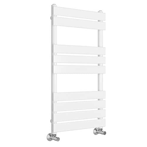 Image of Warmehaus Minimalist Bathroom Flat Panel Heated Towel Rail Radiator Rad White 950x500mm - Modern Central Heating Space Saving Radiators - Perfect for Bathrooms
