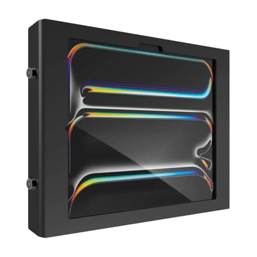 Image of Compulocks iPad Pro M4 13” (2024) Apex Secured Enclosure Wall Mount for Secure Tablets, Durable Display Stand, Ideal for Retail, Kiosks, Home & Office - Black
