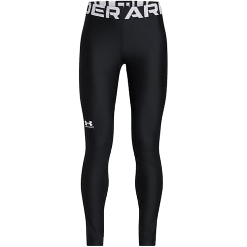 Image of Under Armour Girls Armour Ankle Crop, Three Quarter Base Layer Leggings, Girls' Leggings for Yoga & Workouts, Comfortable Thermal Leggings, YXS