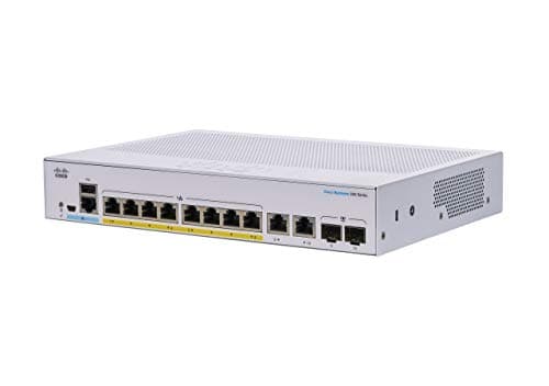 Image of Cisco Business CBS350-8P-E-2G Managed Switch | 8 Port GE | PoE | Ext PS | 2x1G Combo | Limited Lifetime Protection (CBS350-8P-E-2G)