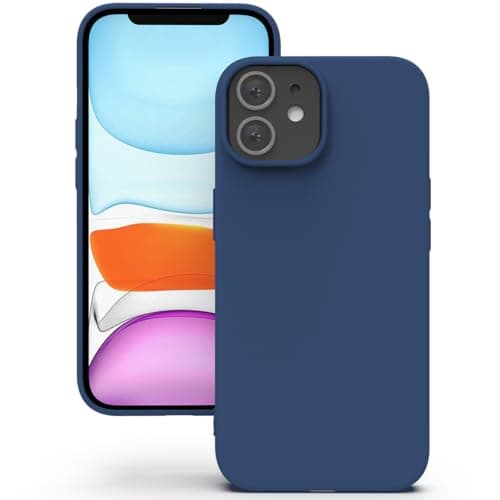 Image of YATWIN Silicone Case for iPhone 11, Soft-Touch, Shockproof, DustProof, Antiskid Full Body Armour Phone Cover for Apple iPhone 11 - Dark Blue
