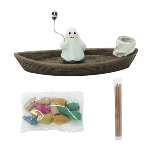 Image of Incense Burner - Ghost Conical Incense Burner,Ash Holder Incense Holder Decor For Home Office Restaurant Hotel