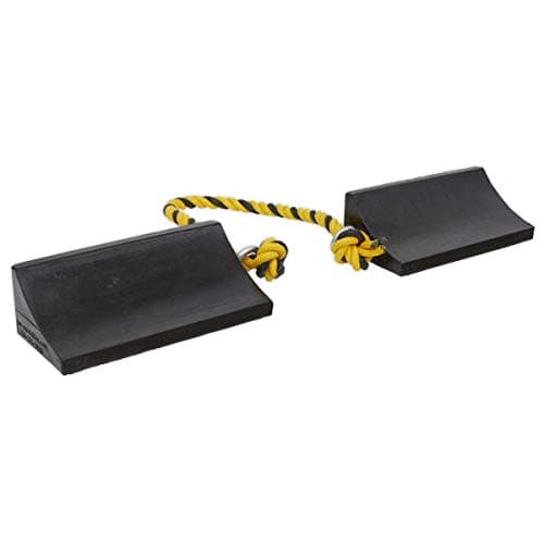 Image of Sealey WC16 Heavy-Duty Rubber Wheel Chocks - Pair