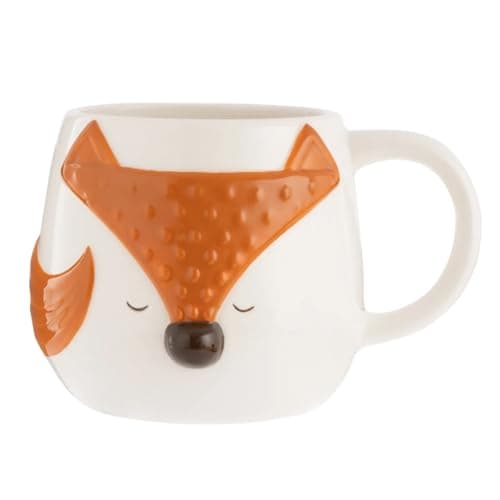 Image of Price & Kensington Ceramic Coffee Mug Latte Tea Cup Woodland Fox Choco Hot Chocolate Beverages Brew 570ml
