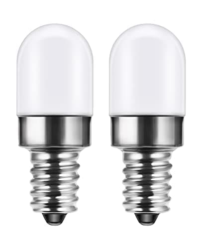Image of LED Fridge Bulb E14, 1.5W SES E14 Small Edison Screw Bulbs 15W Equivalent, 2700K Warm White, Fridge Light Bulbs for Refrigerator, Salt lamp, Sewing Machine, Pack of 2