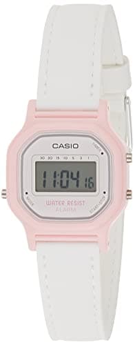 Image of Casio Women's Vintage LA11WB-1 Sport Black Resin Band Watch, White/Pink, Model: LA-11WL-4ACF