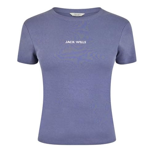 Image of Jack Wills Womens Baby T-Shirt Dusky Blue 6