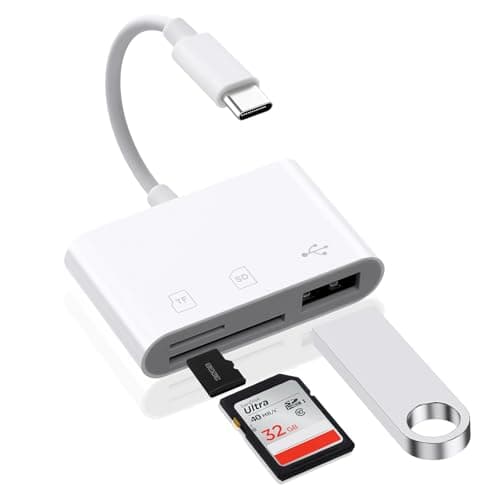 Image of AXFEE 3-IN-1 USB C SD Card Reader, Type C to SD Card Adapter, Memory Card Reader Supports TF/SD/Micro SD Card, Compatible for i-Phone/i-Pad Pro Air/Macbook Pro Air/Digital Camera