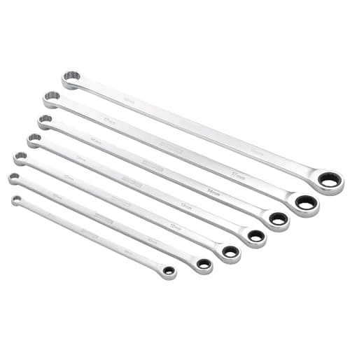 Image of Draper Expert HI-TORQ 8 mm to 19 mm Combination Spanner Set | 7-Piece Chrome Vanadium Steel Hand Tools |Metric Manual Plated Tools | 27778