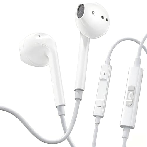 Image of Lightning Earphones [Apple MFi Certified] In-Ear Headphones iPhone Wired Earphones (Built-in Microphone & Volume Control) Earbuds Compatible with iPhone 14/13/12/11/Pro/Pro Max/X/XS/XR/7/8 White