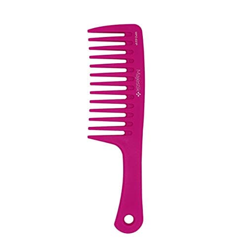 Image of Wide Tooth Comb- Coconut Oil Infused Handgrip Handle Comb, Glide Through Smooth Hair Comb for Long, Curly, Wet & Dry Hair in Hot Pink
