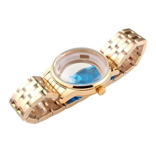 Image of ROUREOX Couple Watch Case Set 33mm 39.5mm Stainless Steel Bracelet Domed Mineral Glass Fit NH35 NH36 Movement Modding Parts for Seiko Presage “Cocktail Time”-2 39.5MM