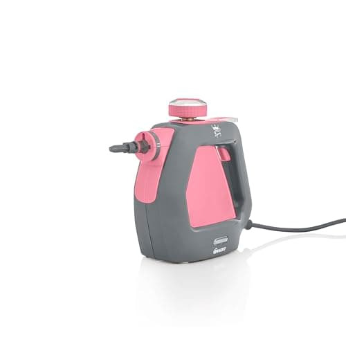 Image of Swan Lynsey TV’s Queen of Clean Handheld Steam Cleaner, 9 Piece Accessory Kit, Multi-purpose cleaning, 3 bar Steam Pressure, Lightweight, Portable, Pink/Grey, SC17350QOCN, Clear