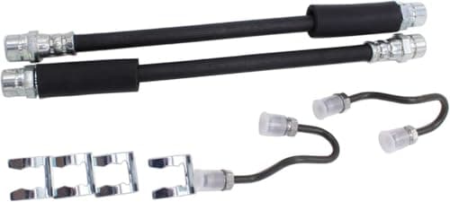Image of TAKPART 1 Set Brake Hose Pipes & Rear Brake Pipes 100mm Compatible for Vw Golf Mk5 Mk6 Audi A3 TT Touran 1K0611763E 1K0611763F