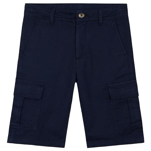 Image of CityComfort Shorts Boys Teenagers Cargo Shorts with Pockets Comfy Adjustable Lightweight Cotton Breathable Summer Holiday (Navy, 5-6 Years)