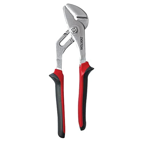 Image of Dekton 12" Water Pump Plier-Pro-Heat Treated Carbon Steel| Coated Anti-Slip Handles| Deep Grooves for Better Grip| Satin Head Finish| Adjustable Groove Joint Pliers for Plumbing, Gripping, Turning