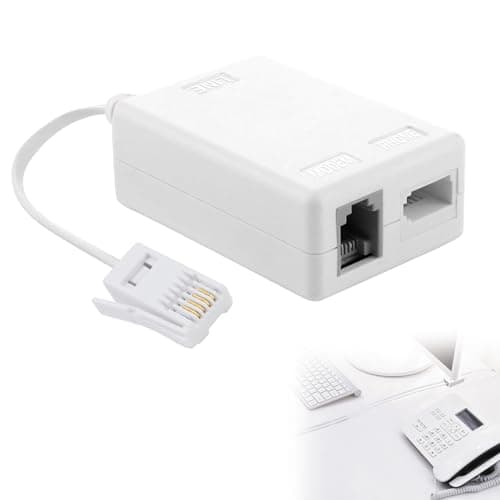 Image of ssltvti ADSL Filter Microfilter for Phone/Broadband- BT Plug, Connector for Broadband Modems, BT Plug to ADSL RJ11 Modems Compatible with BTs, TalkTalk, Sky, Plusnet, EE, Vodafone