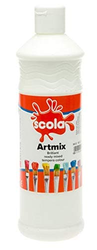 Image of scola Artmix Water Based 600ml Ready Mixed Craft School Childrens Poster Paint White