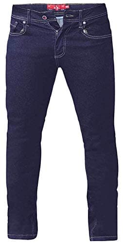 Image of Duke D555 Mens Big Size Tapered Fit Stretch Jeans in Indigo (Cedric) in 46W x 30L