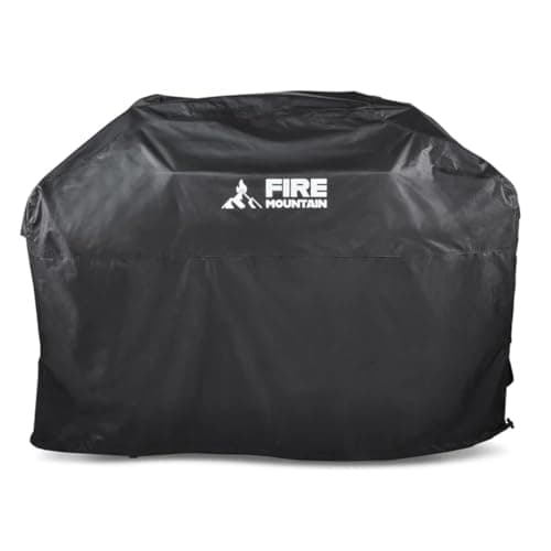 Image of Fire Mountain Cascade Burner Gas BBQ Cover – Weatherproof Grill Cover with Adjustable Straps, Air Vents and Storage Bag (4 Dual Burner)
