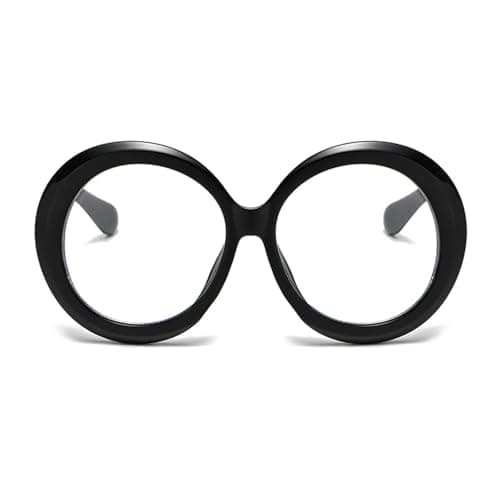 Image of PKWKPVRVU Oversize Oval Glasses Frame Women Vintage Female Eyewear Optical Anti-Blue Light Eyeglasses Frames Simple Frames